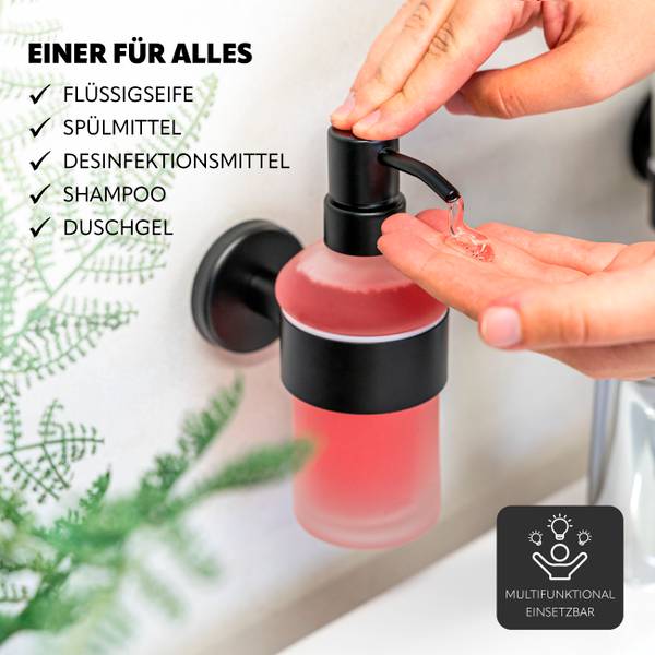 Badzubehör Piazza Black 5er-Set Schwarz - Metall - 15 x 35 x 12 cm