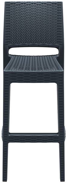 Barhocker Jamaica 2er Set Grau - Polyamid - 40 x 108 x 51 cm