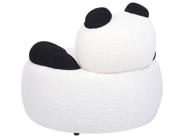 Fauteuil pour enfants VIBY Noir - Blanc - Fibres naturelles - 58 x 53 x 58 cm