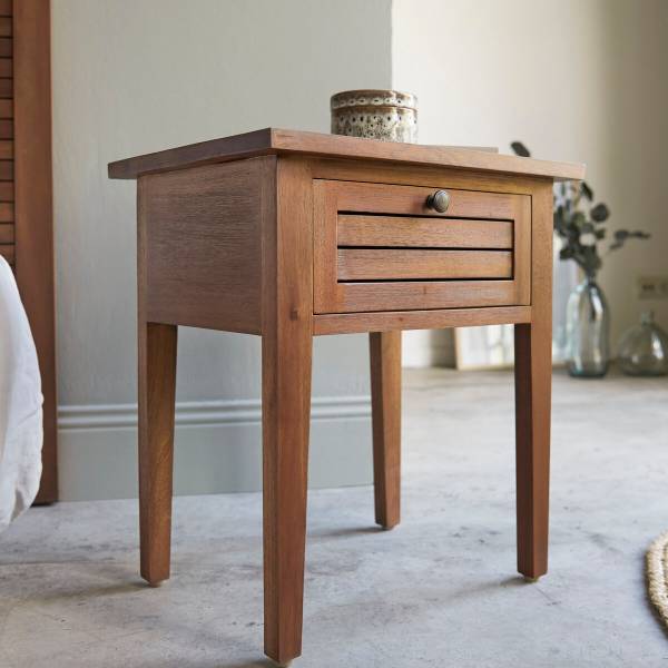 Nachttisch Loggia Braun - Akazie - 45 x 50 x 35 cm