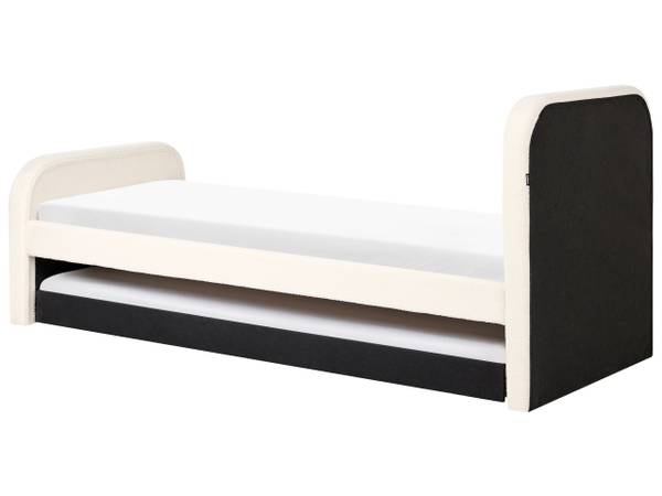 Bett RAYSSAC 3-tlg Beige - Naturfaser - 100 x 96 x 218 cm