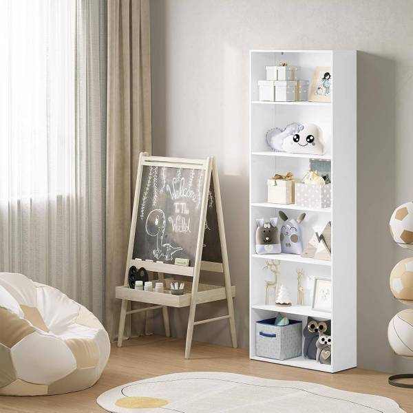 Bücherregal Natalie Weiß - Holzwerkstoff - 60 x 180 x 23 cm