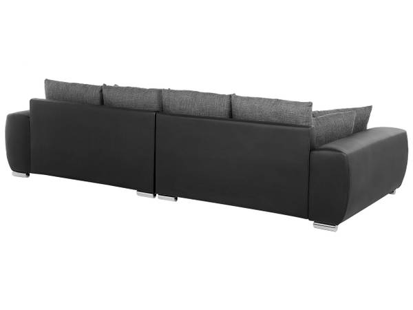Sofa TORPO 9-tlg Schwarz - Grau - Silber