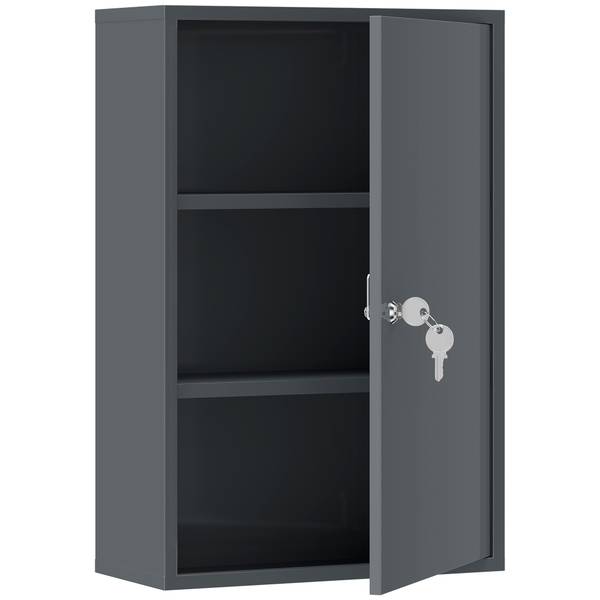 Medicijnkastje 834-295V00GB grijs - metaal - 18 x 60 x 40 cm