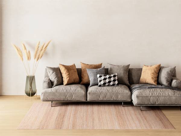 Kurzflorteppich Cosmo Braun - Rattan - 150 x 1 x 200 cm