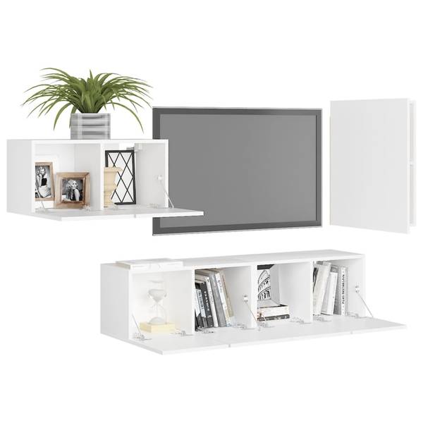 Meuble tv 3006909-1 (lot de 4) Blanc