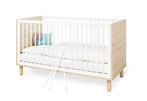Kinderbett 'Flow' Weiß - Holz teilmassiv - 75 x 85 x 145 cm