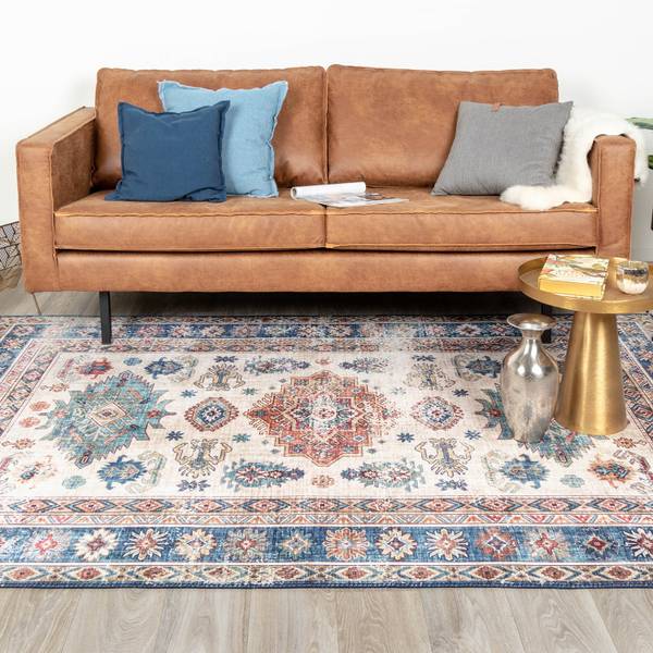Teppich Azara Yasmin Blau - Textil - 140 x 1 x 200 cm