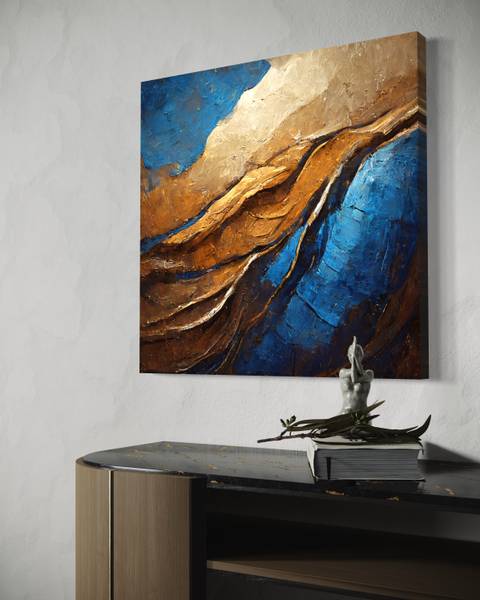 Wandbild abstraktion retro im 40 x 40 cm