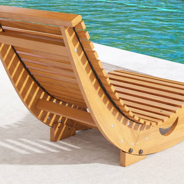 Schaukelstuhl 84G-210V01TK Braun - Massivholz - 60 x 60 x 130 cm
