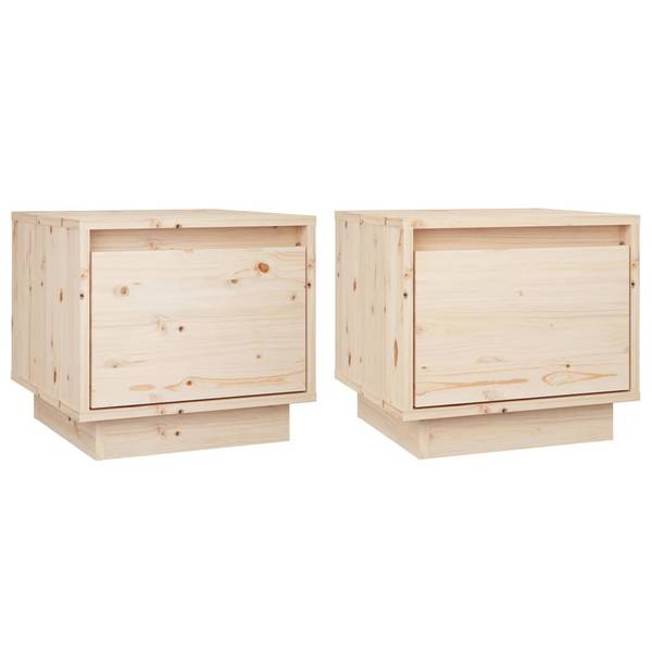 Table de chevet 3013347 lot de 2 Marron - Pin - 35 x 32 x 34 cm