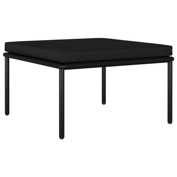 Salon de jardin 48593 (lot de 3) Schwarz - Grau - Polyester - Stahl - PVC - 60 x 65 x 180 cm
