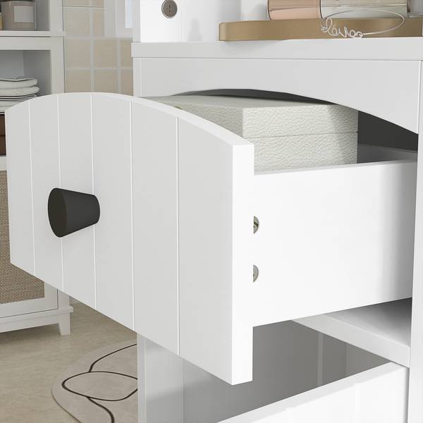 Hochschrank BB8069 Weiß - Massivholz - 24 x 170 x 34 cm