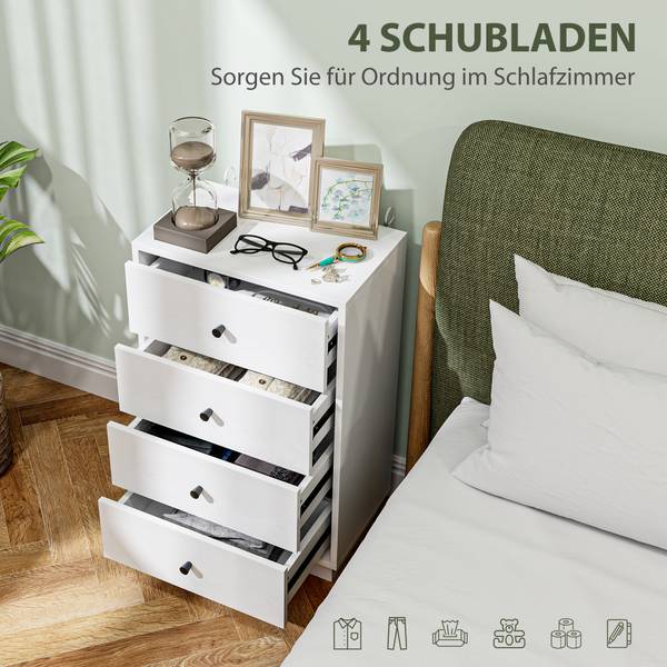 Commode 831-968V91WT wit - plaatmateriaal op houtbasis - 29 x 75 x 47 cm