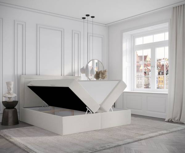 Boxspringbett Tribeca Creme - Liegefläche Breite: 120 cm
