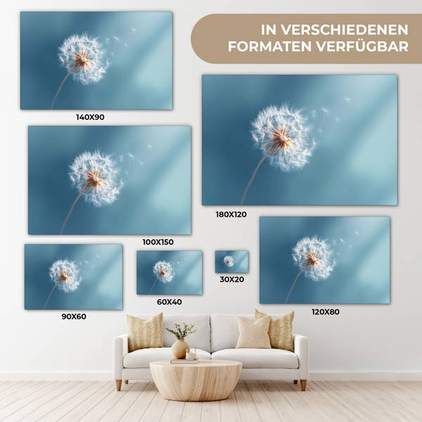 CANVAS SCHILDERIJ Paardenbloem 150 x 100 cm