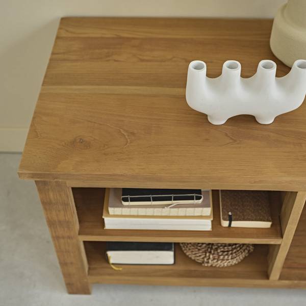 TV-Möbel BOSTON Beige - Massivholz - 150 x 50 x 150 cm