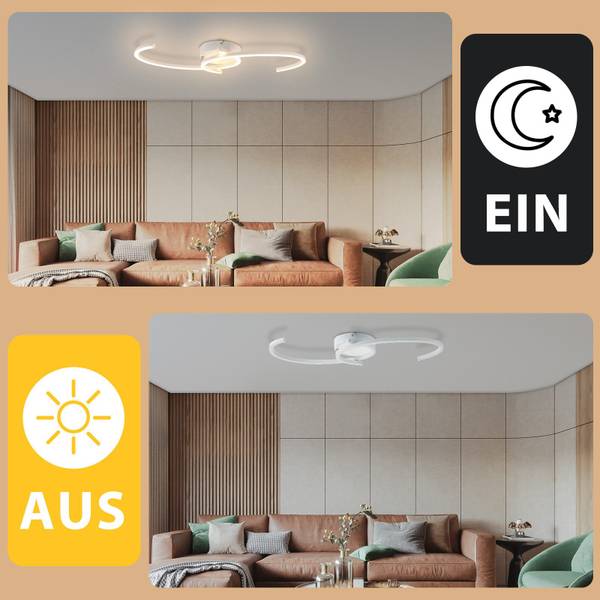 LED Plafondlamp Soto wit - metaal - 23 x 7 x 62 cm