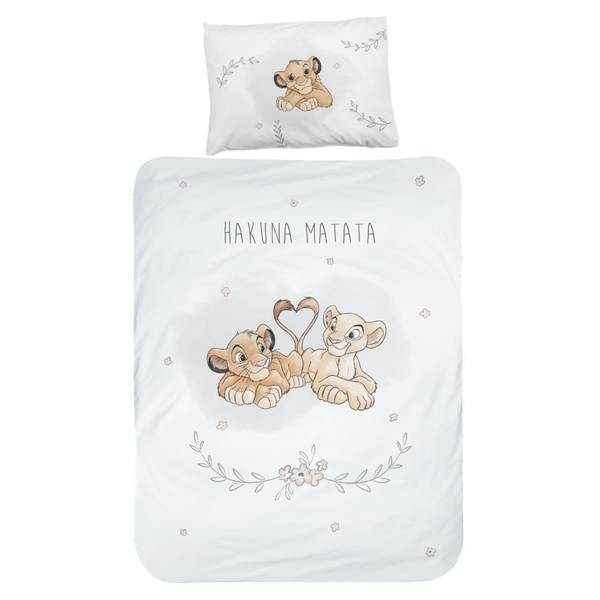Babybettwäsche König der Löwen Biber Beige - Weiß - Textil - 100 x 135 x 1 cm
