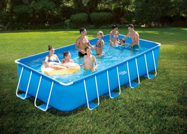Frame Pool MODELL 488 Blau - Kunststoff - 244 x 100 x 488 cm