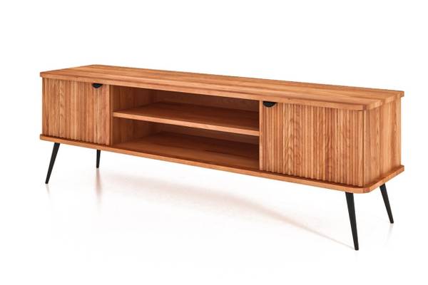 TV-Ständer LINA Orange - Holz - Kernbuche