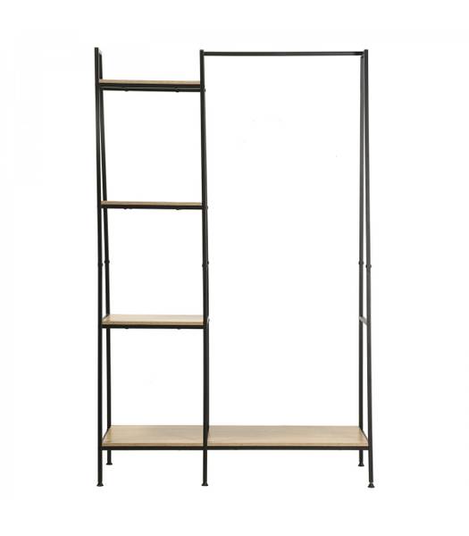 Kleiderständer LEXIE Braun - Holzwerkstoff - 35 x 160 x 101 cm