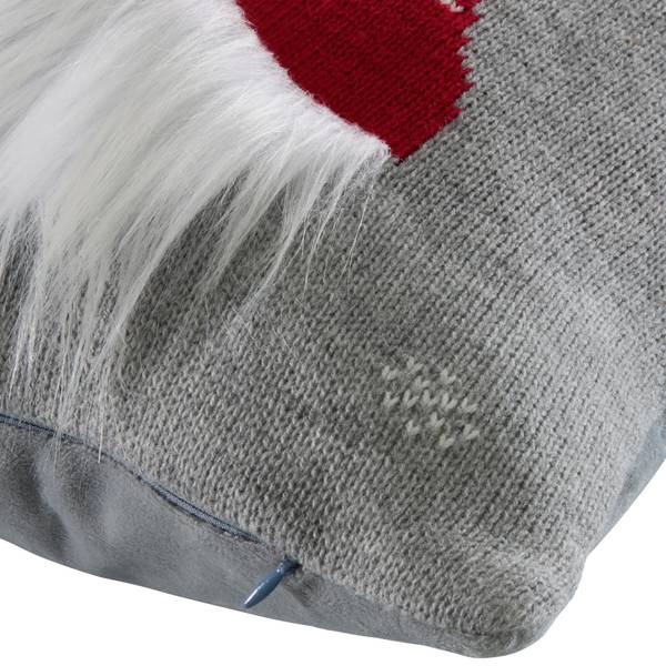 Kissenhülle 208753 Grau - Rot - Textil - 40 x 1 x 40 cm