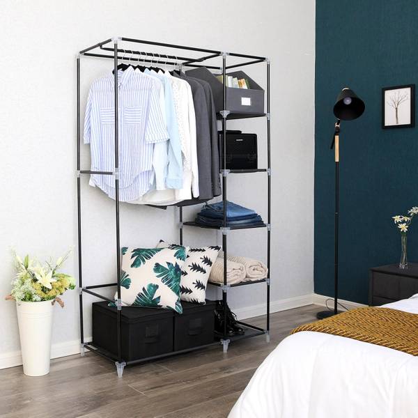 Kleiderschrank 100693 Grau - Stahl - 80 x 31 x 10 cm