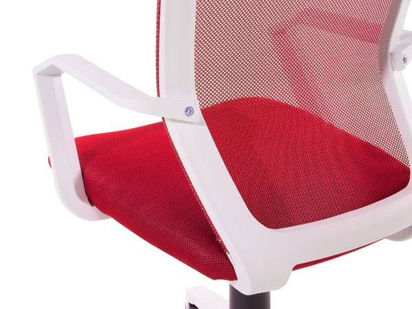 Chaise de bureau RELIEF Rouge - Blanc - Textile - 55 x 96 x 55 cm