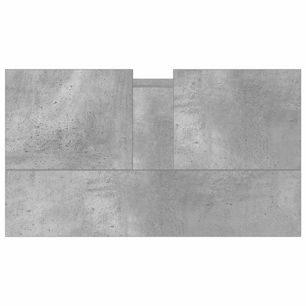 Badkamerkast 857213 grijs - plaatmateriaal op houtbasis - 58 x 60 x 33 cm