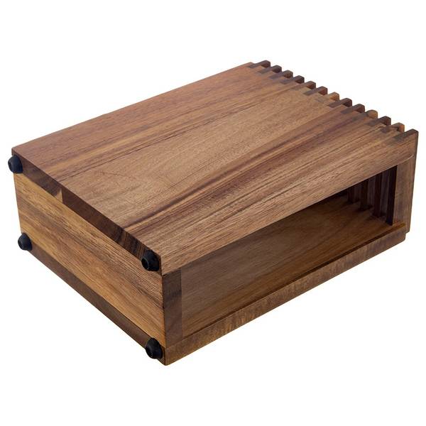 Messerblock 154313 Braun - Massivholz - 9 x 24 x 18 cm