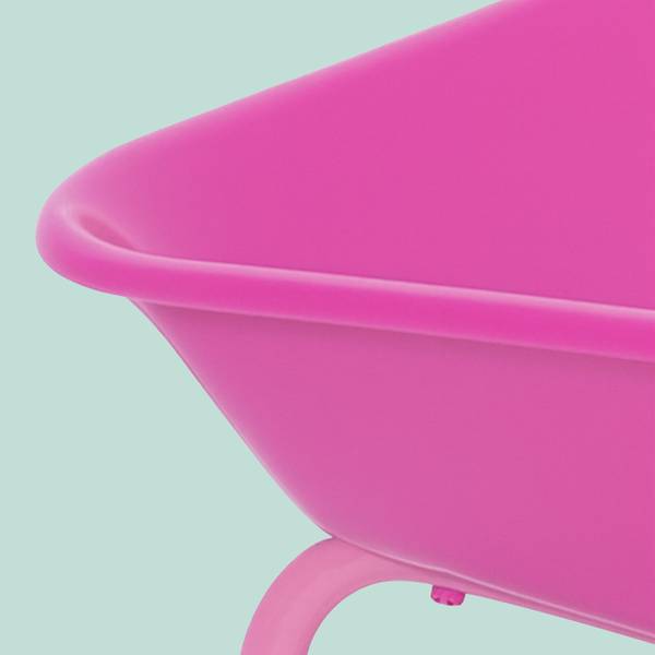 Schubkarre für Kinder rosa Schwarz - Pink - Eisen - 74 x 43 x 36 cm