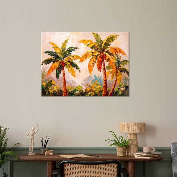 Canvas schilderij Jungle 90 x 60 cm