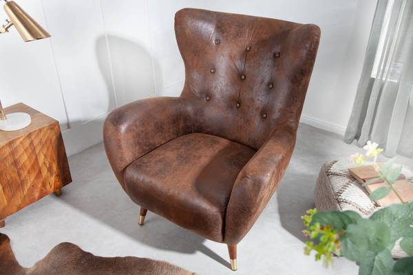 Sessel DON Braun - Microfaser - Polyester - 88 x 106 x 90 cm