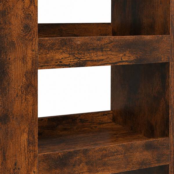 Nischenwagen 4 Ebenen Braun - Holzwerkstoff - Kunststoff - 18 x 85 x 60 cm