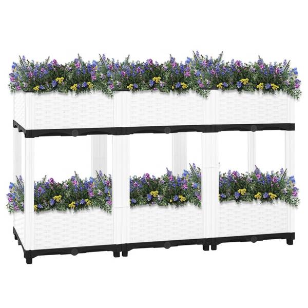 Hochbeet 3006706-2 Weiß - Tiefe: 120 cm