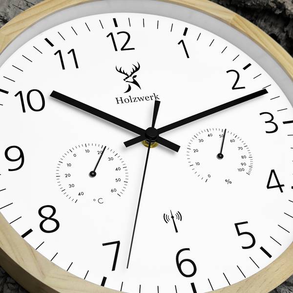 Funk-Wanduhr MEERSBURG Beige - Weiß