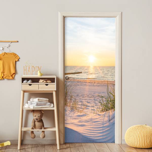 FOTOTAPETE TÜR Strandgras Dünen 75 x 205 cm