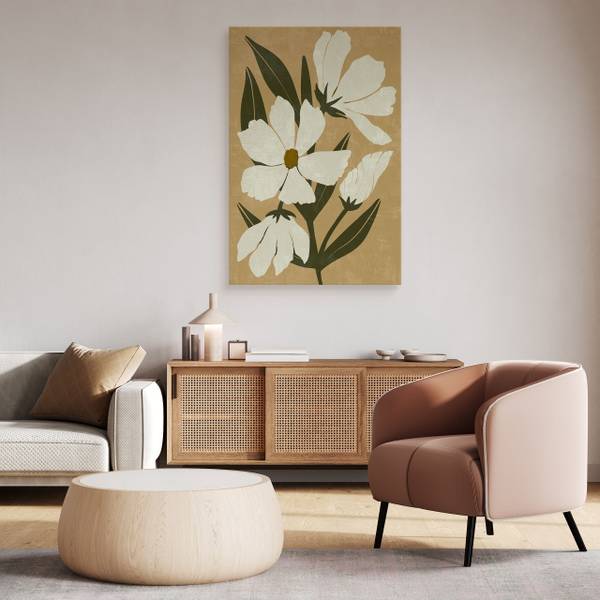 Leinwandbild Blume 40 x 60 x 60 cm