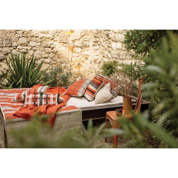 Bettläufer Zeff Eden Orange - Textil - 90 x 1 x 240 cm