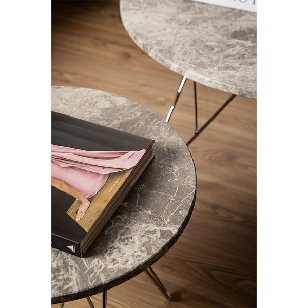 Salontafel Prunus bruin - deels massief hout - 55 x 42 x 55 cm
