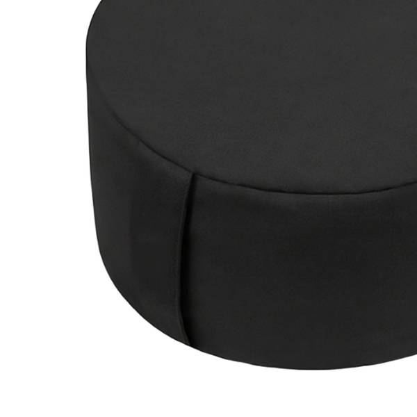 Meditationskissen Set mit Yogagurt Schwarz - Polyester - 33 x 13 x 33 cm
