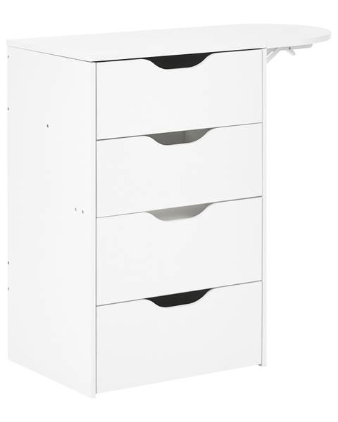 Schminktisch BELOEIL Weiß - Holz teilmassiv - 80 x 118 x 40 cm