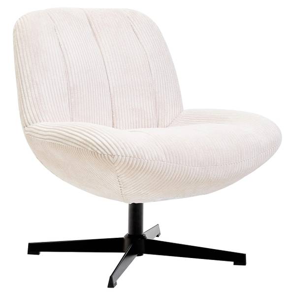 Drehsessel NAMSOS Beige - Textil - 74 x 82 x 73 cm