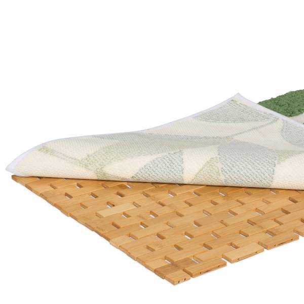 Faltbare Badematte aus Bambus Braun - Holzverbundwerkstoff - 70 x 1 x 42 cm