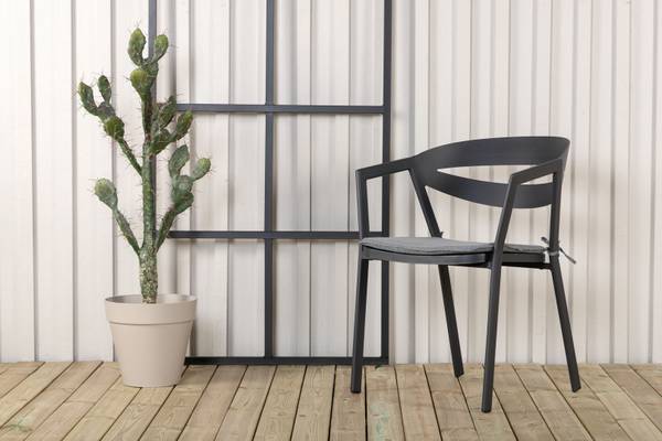 Gartenstuhl Slit Schwarz - Metall - 59 x 76 x 62 cm