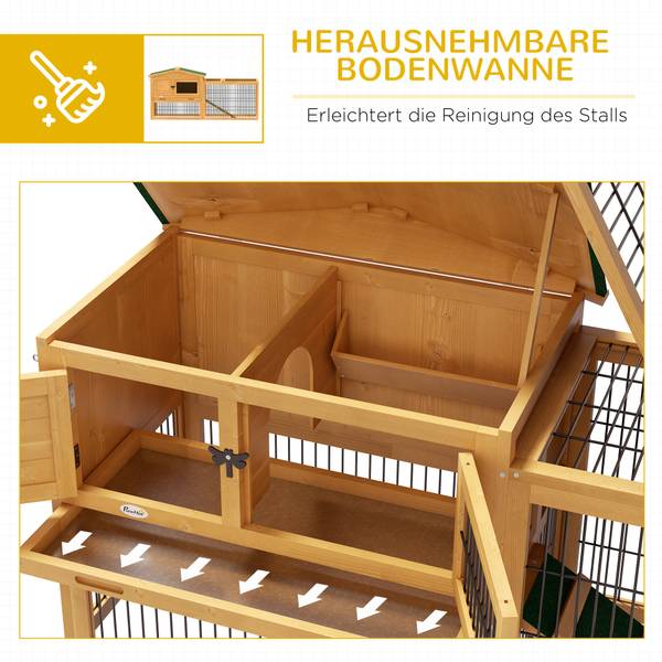 Kaninchenstall D51-122V01YL Gelb