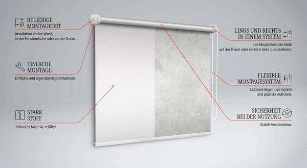 Innenrollo NEBULO 60 x 140 cm