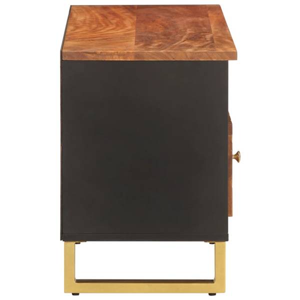 TV-Schrank D741 Braun - Massivholz - 34 x 46 x 100 cm
