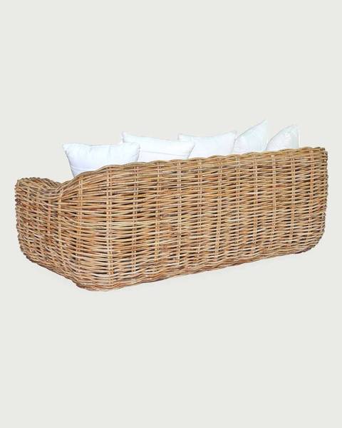 Canapé & fauteuil de jardin Phuket Marron - Bois massif - 230 x 85 x 230 cm